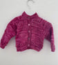 Baby cardigan with lacy pattern knitted in a hand dyed yarn  - Image 8