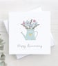 Anniversary Card, congratulations wedding anniversary card, married