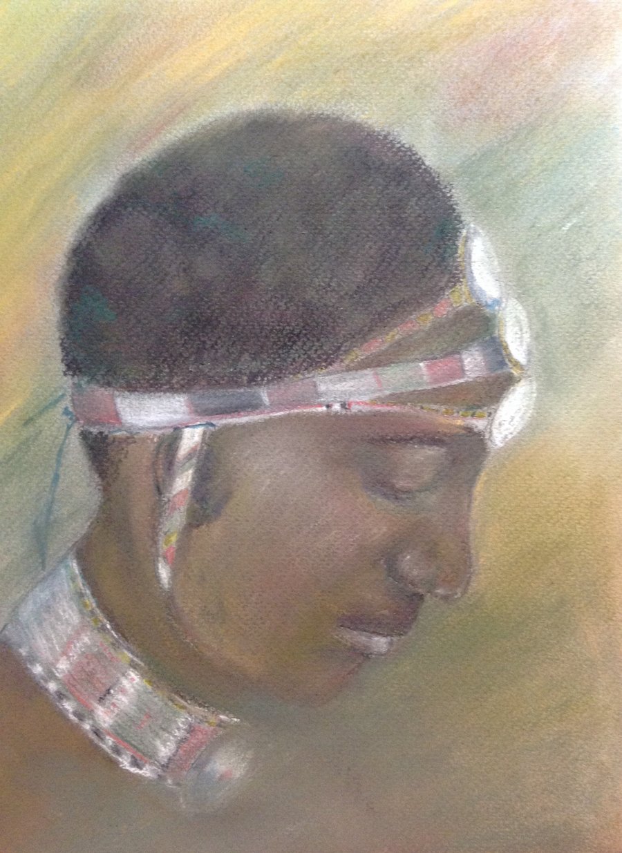 Original pastel art sketch