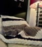Vegan Hypoallergenic Knit Blanket, Chunky Hand Knitted Chenille Throw