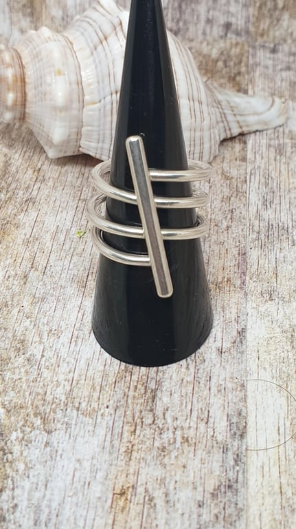 Sterling Silver 925 Unique Spiral Ring Full Hallmark