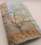 Large Handmade Needle Case - Slow Stitch Patchwork and Free Heart Pins 