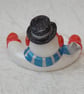 White Ceramic Xmas Christmas Snowman Decorative Table Ornament Decoration. - Image 3