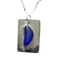 Seaglass Necklace Sterling Silver Jewellery Gift Rare Blue Handmade in Cornwall - Image 3