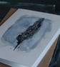 crow feather note card - Image 2