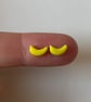 Handmade Polymer Clay Micro Studs (Banana)