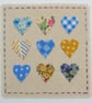 Miniature hand-stitched bright applique hearts - entitled 'Lots of Love' - Image 2