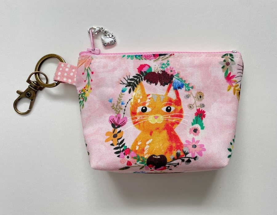 Mini Coin Purse Keychain - Cats