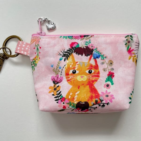Mini Coin Purse Keychain - Cats