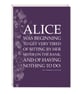 Alice in Wonderland Greetings Card Literary Gift - Alice Word Art Card - Image 1