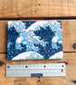 Hand Bound A6 Mixed Media Sketchbook with Coptic Stitch Exposed Spine. Wave. - Image 6