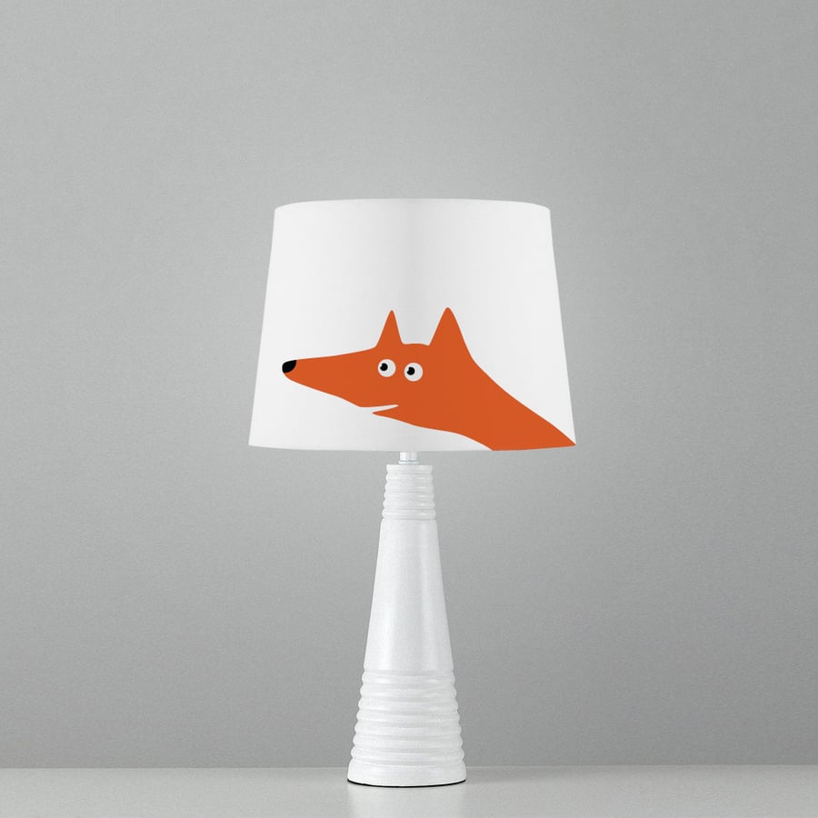 Fox Lampshade. Diameter 23cm (9"). Ceiling or floor, table lamp