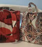 Tote Bag Quilted Handmade Poppy Design