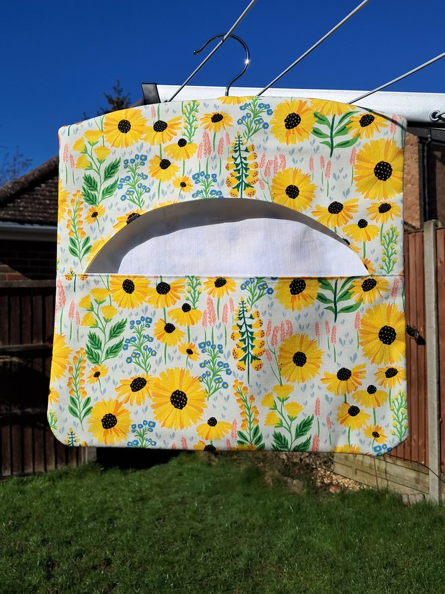 Yellow flower peg bag