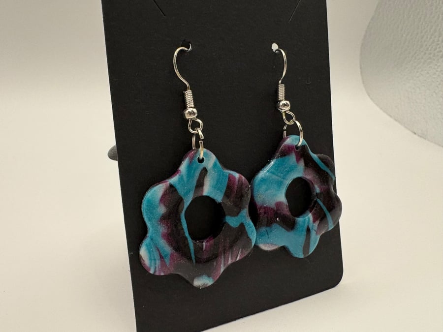 Void bloom Polymer clay earrings