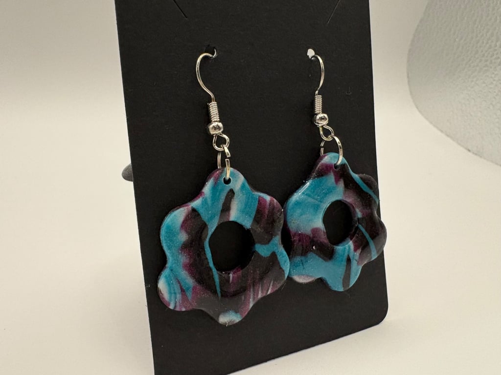 Void bloom Polymer clay earrings