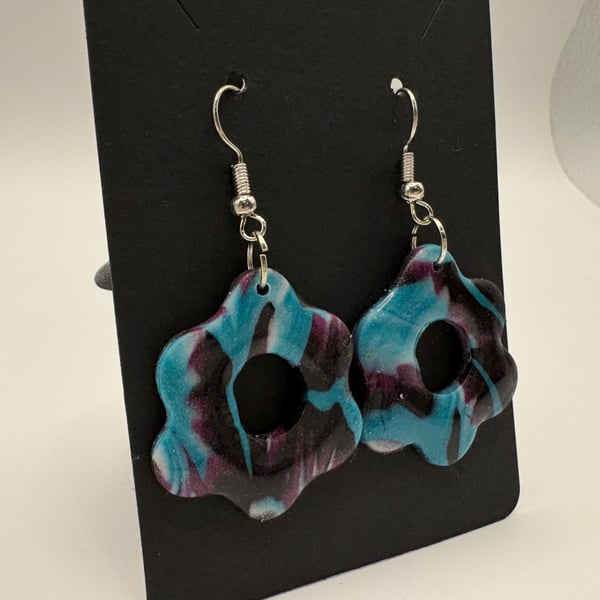 Void bloom Polymer clay earrings