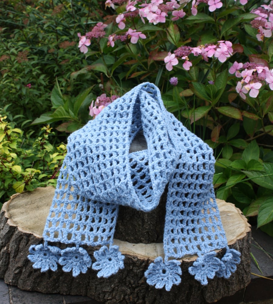 SALE - Crochet Mesh Scarf