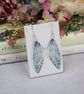 Icy Spring Blue Sparkle Cicada - Fairy Wing Butterfly Cicada Earrings Fairycore 