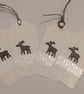 Homemade Christmas gift tags pack - reindeer