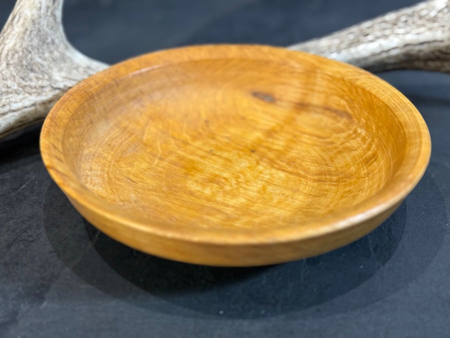 Sycamore Wood Eating Bowl with Milk Paint