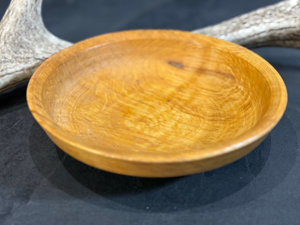 Sycamore Wood Eating Bowl with Milk Paint