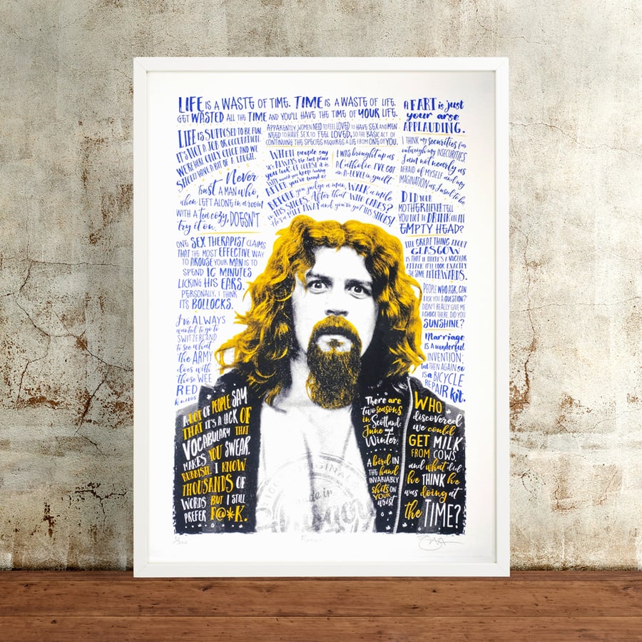 Billy Connolly Hand Pulled Limited Edition Screen Print