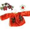 Reserved for Sue - Embroidered Orange Cardigan 