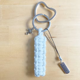 Christian Keyring. Faith Keyring. Paracord Keyring. White Keyring. Key Fob.