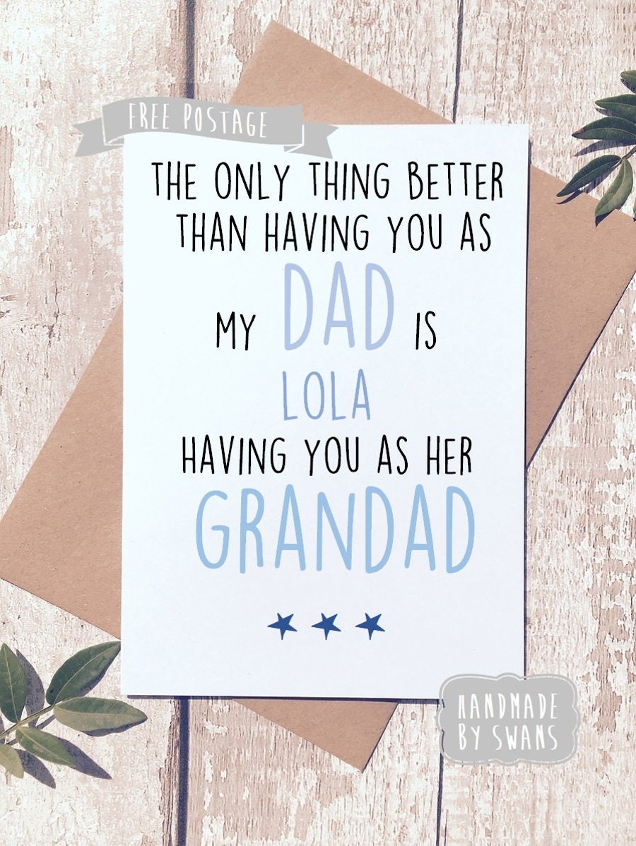 Personalised card for dad, dad birthday card,grandad card,card for dad birthday
