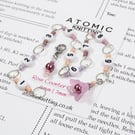Row Counter Chain - Pink Flower 1-9 numbers