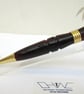 Hand Made Chestnut Velvet Swirl Acrylic Ball Point Pen with A Velvet Pouch - Image 2