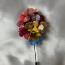 1940s Inspired Floral Oval Pin Brooch