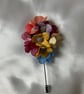 1940s Inspired Floral Oval Pin Brooch