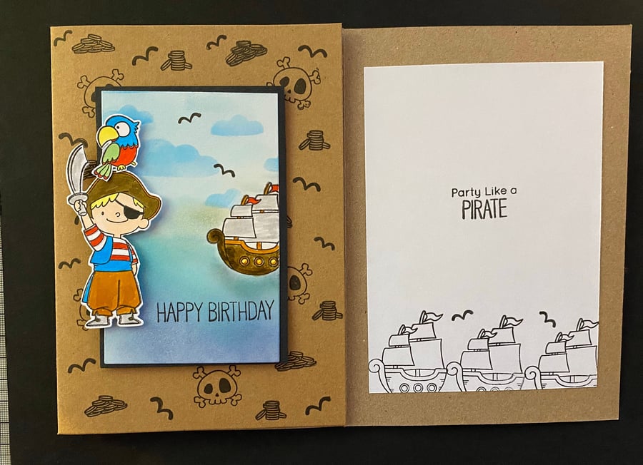 Birthday "Party like a Pirate" Card