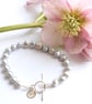 Pearl and silver toggle bracelet - Image 1