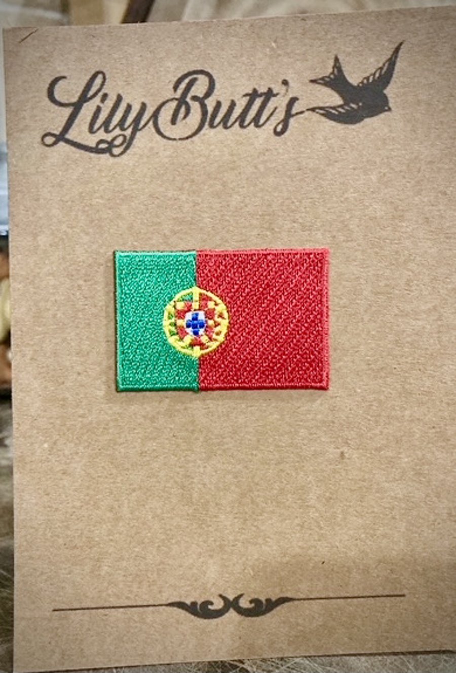 Embroidered Flag Iron Patch - Portugal 3.5cm x 5cm