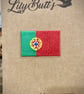Embroidered Flag Iron Patch - Portugal 3.5cm x 5cm - Image 1