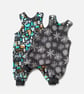 Cosy Winter Forest and Snowflake Reversible Romper - sizes up to 9-12mths 