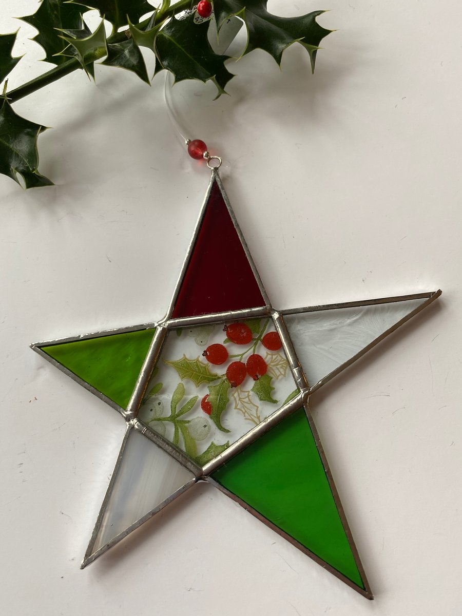 Stained Glass Christmas Star