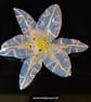 Handmade Fused Glass Lily Opaline White Stripe No 3 of 3.with Wall-mounting - Image 2