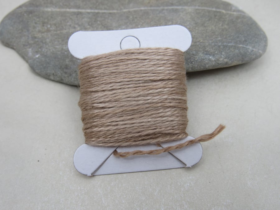 15m Natural Dye Walnut Brown Pure Silk Embroidery Thread