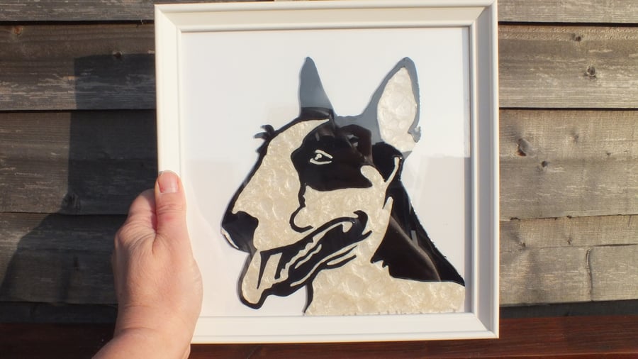 Bull terrier painting