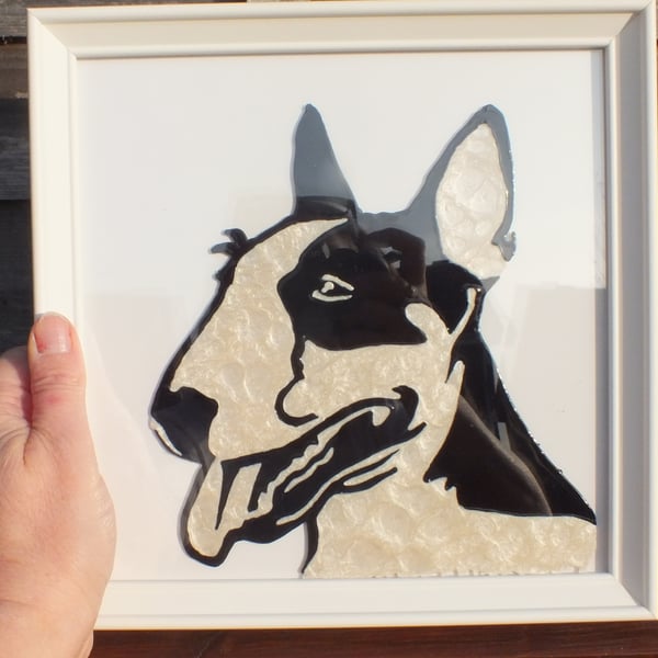 Bull terrier painting