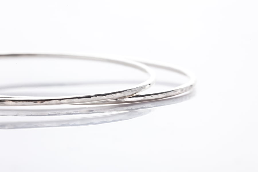 Handmade 925 Sterling Silver Medium Hoop Earrings