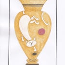 Cat and Spider Urn