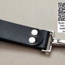 Leather Keyring Tactical Belt Dangler Spring Clip Hook Riveted