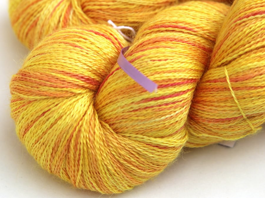 SALE: Daffy - Silky baby alpaca laceweight yarn