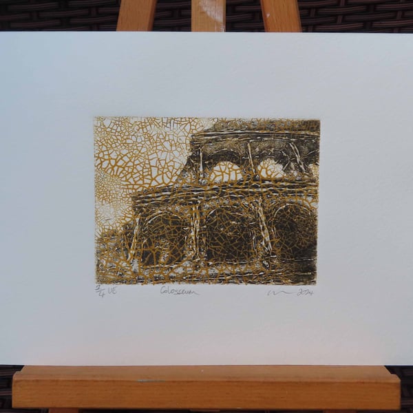 Colosseum Collagraph Limited Edition Hand Pulled Print