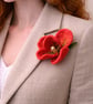 Handmade felted wool flower pin brooch - Image 6